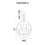 7_Arza 12 Light Up Chandelier With Brown Finish more views