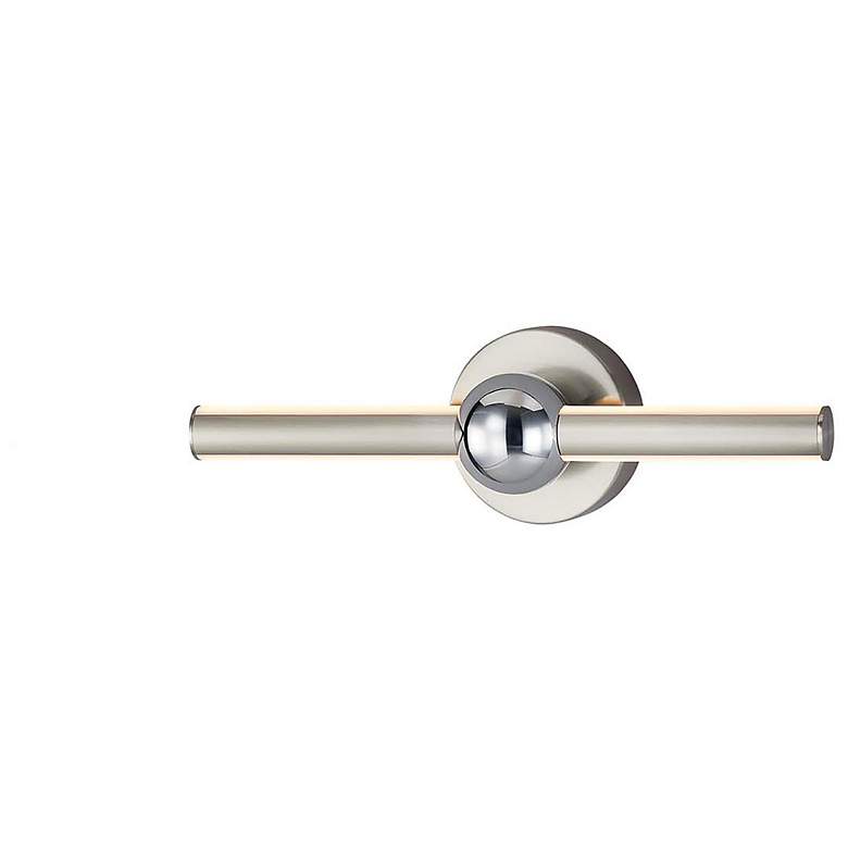 Image 1 Arzy 19.75" Wide Brushed Nickel Linear LED Bath Light And Chrome Accen