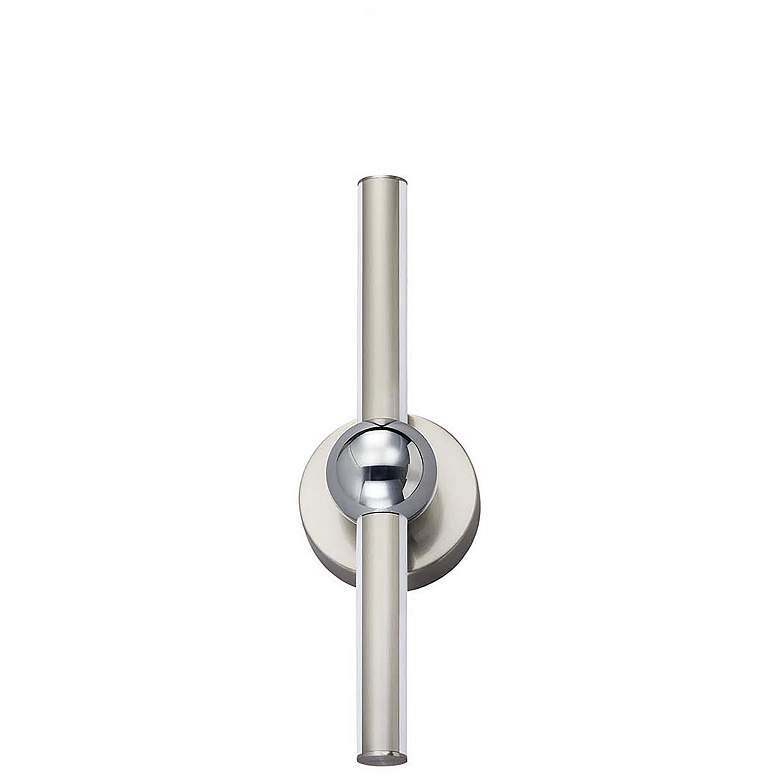 Image 4 Arzy 19.75" Wide Brushed Nickel Linear LED Bath Light And Chrome Accen more views