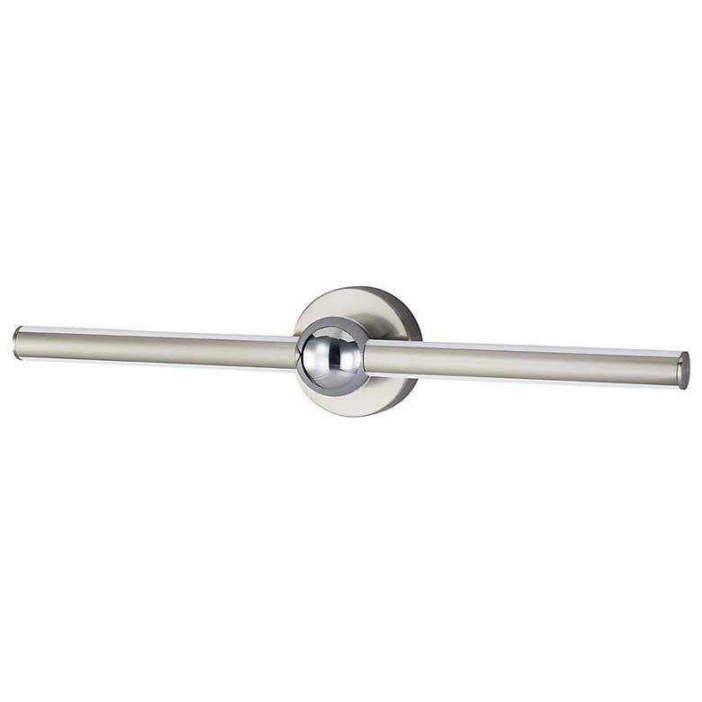 Image 3 Arzy 27.5" Wide Brushed Nickel Linear LED Bath Light And Chrome Accent more views