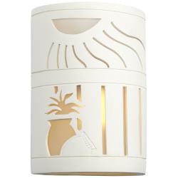 Asavva 10 1/2&quot; High White Bisque LED Outdoor Wall Light