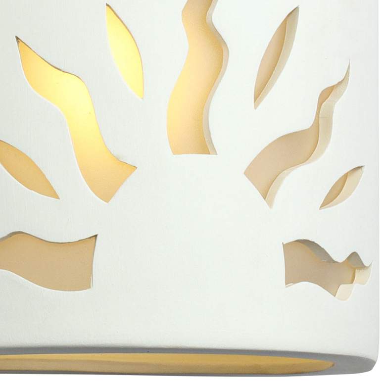 Image 3 Asavva 10 1/2"H Paintable Bisque Sun LED Outdoor Wall Light more views