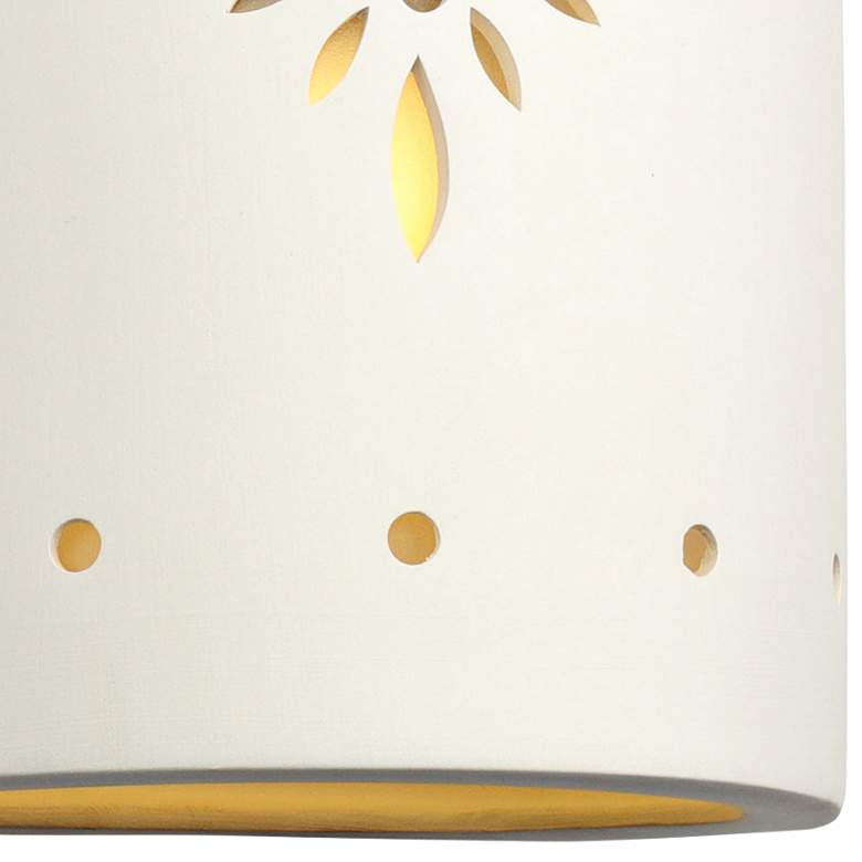 Image 3 Asavva 10 1/2"H White Bisque Starburst Outdoor Wall Light more views