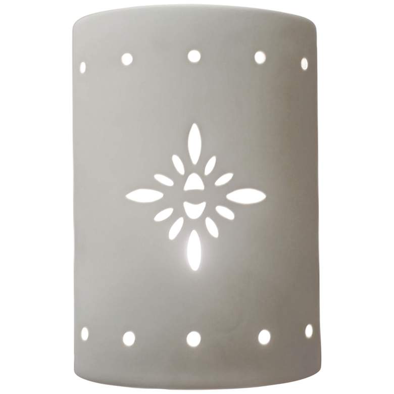 Image 1 Asavva 10 1/2 inchH White LED Outdoor Wall Light with Starburst