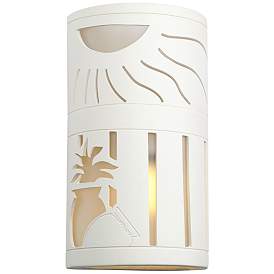 Image2 of Asavva 13" High White Bisque LED Outdoor Wall Light