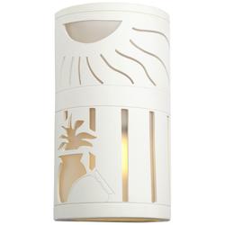 Asavva 13&quot; High White Bisque LED Outdoor Wall Light
