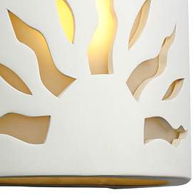 Image3 of Asavva 13" High White Bisque Sun LED Outdoor Wall Light more views