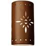 Asavva 17" High Rubbed Copper Ceramic LED Outdoor Wall Light