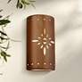 Asavva 17" High Rubbed Copper Ceramic LED Outdoor Wall Light