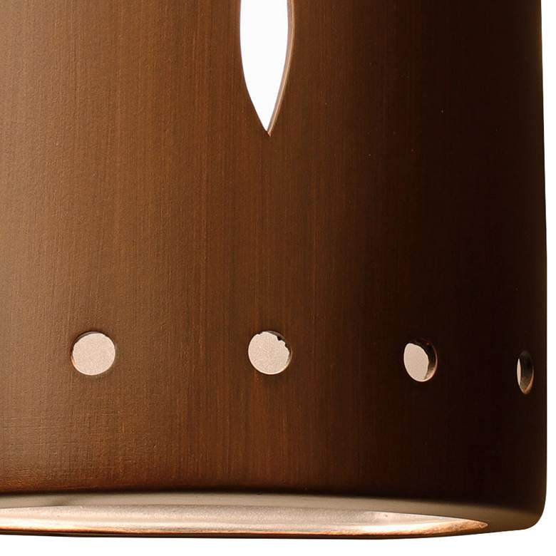 Image 3 Asavva 17" High Rubbed Copper Ceramic LED Outdoor Wall Light more views