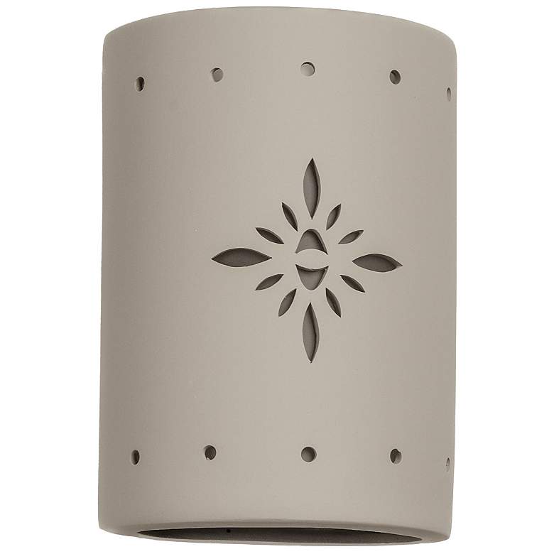 Image 1 Asawa-10.5-inch-high-ceramic-beige-up/down-LED-outdoor-wall-light