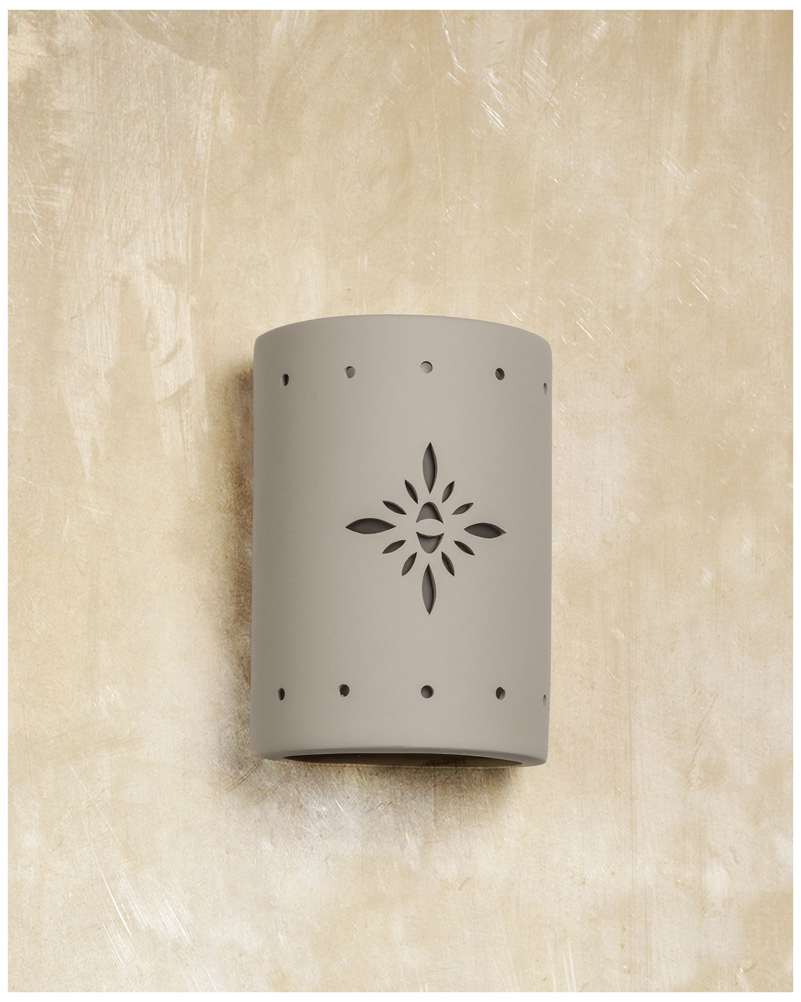 Image 3 Asawa-10.5-inch-high-ceramic-beige-up/down-LED-outdoor-wall-light more views