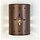 Asawa 10 1/2" High Copper Starburst LED Outdoor Wall Light