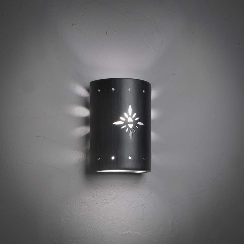 Image 3 Asawa 10 1/2" High Pewter Starburst LED Outdoor Wall Light more views