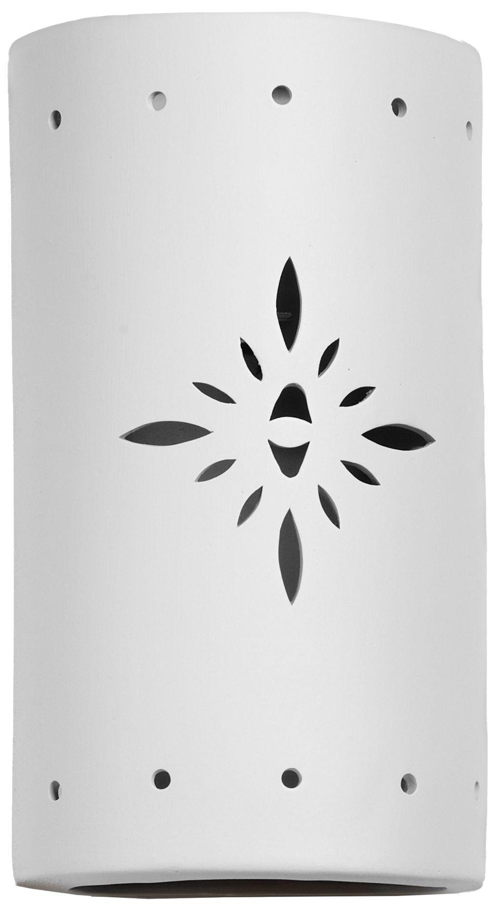 Image 2 asawa-13-Inch-High-Ceramic-Paintable-White-Starburst-Up/Down-LED-Outdoor