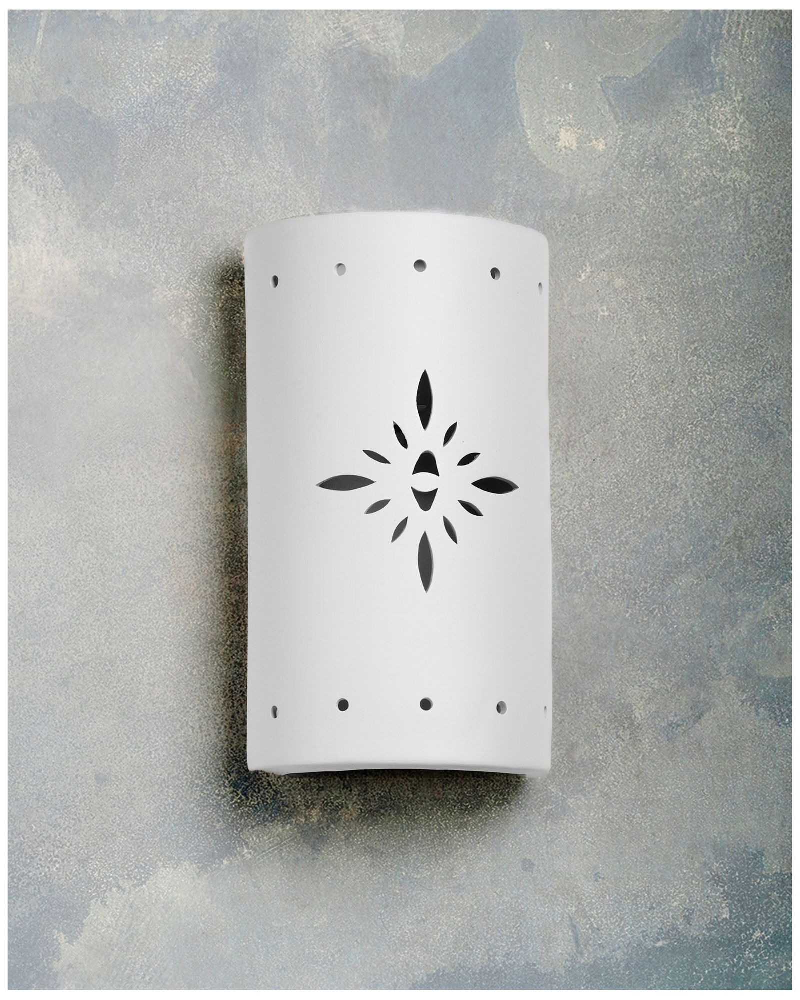 Image 3 asawa-13-Inch-High-Ceramic-Paintable-White-Starburst-Up/Down-LED-Outdoor more views