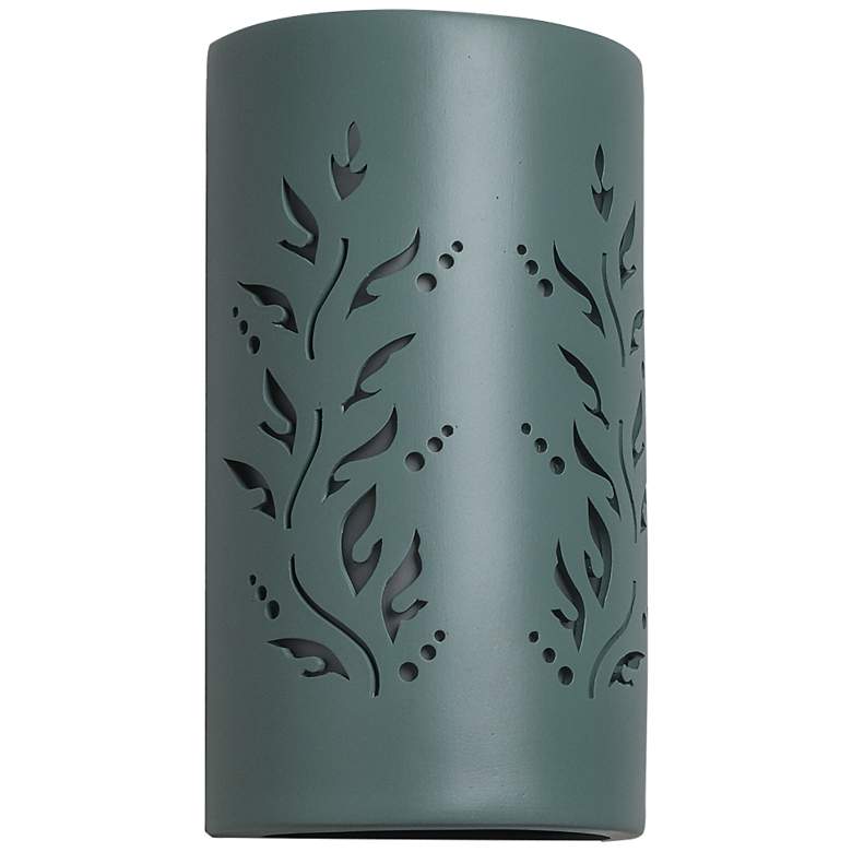 Image 2 Asawa 13" High Sage Paint Vine Cutout LED Outdoor Wall Light