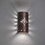 Asawa 13"H Rubbed Copper Starburst LED Outdoor Wall Light