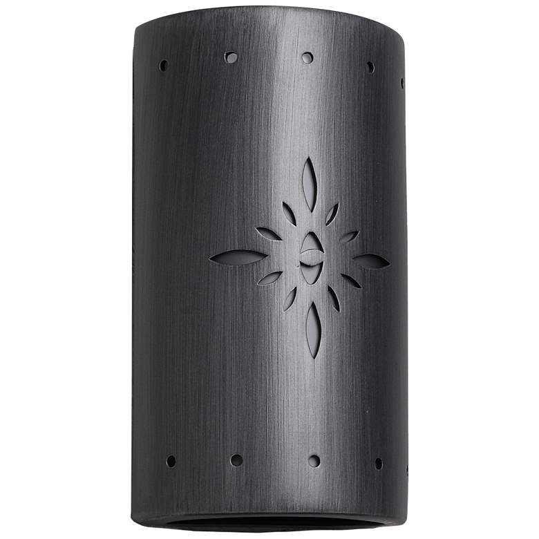 Image 2 Asawa 13 inchH Rubbed Pewter Starburst LED Outdoor Wall Light