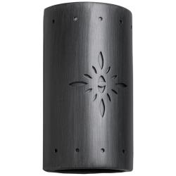 Asawa 13&quot;H Rubbed Pewter Starburst LED Outdoor Wall Light