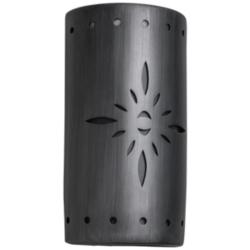 Asawa 17&quot;H Rubbed Pewter Starburst LED Outdoor Wall Light