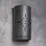 Asawa 17"H Rubbed Pewter Starburst LED Outdoor Wall Light