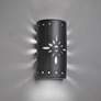 Asawa 17"H Rubbed Pewter Starburst LED Outdoor Wall Light