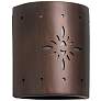 Asawa 8 1/2"H Rubbed Copper Starburst LED Outdoor Wall Light