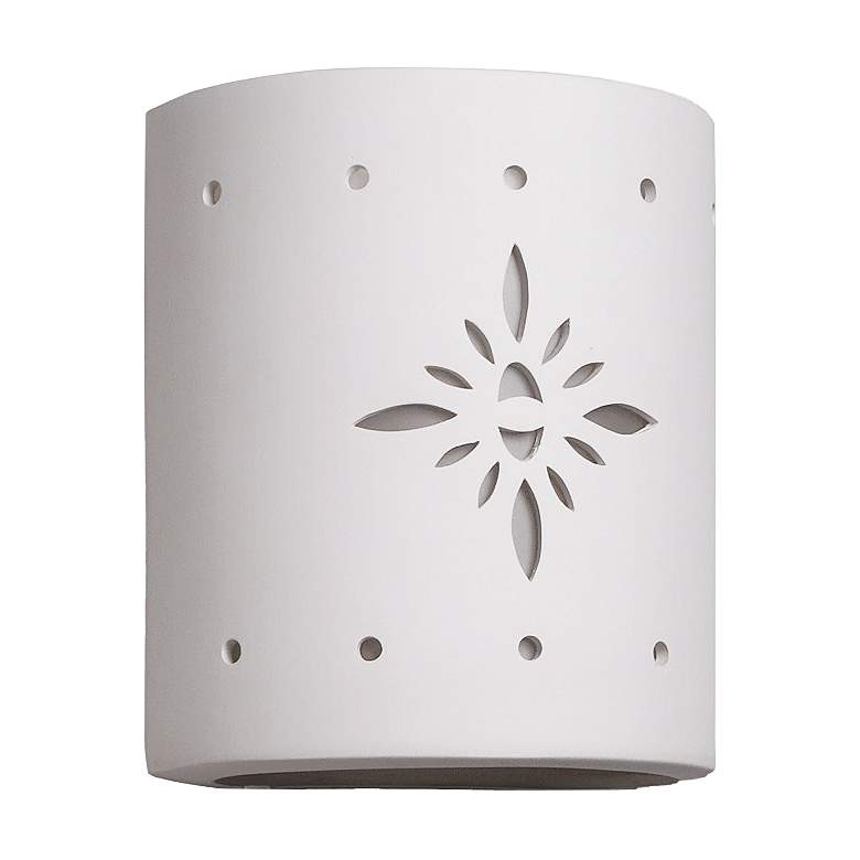 Image 2 Asawa 8 1/2"H White Bisque Starburst LED Outdoor Wall Light