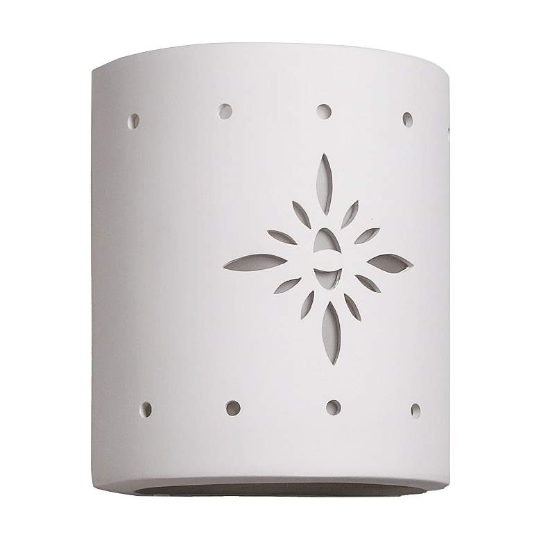 Image 2 Asawa 8 1/2 inchH White Bisque Starburst LED Outdoor Wall Light