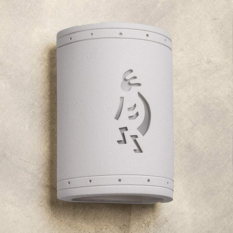 Image 1 Asawa Kokopelli 10 1/2" Bisque Finish Left Facing LED Outdoor Light