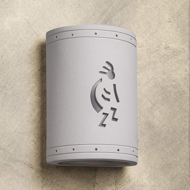 Image 1 Asawa Kokopelli 10 1/2" Bisque Finish Right Facing LED Outdoor Light