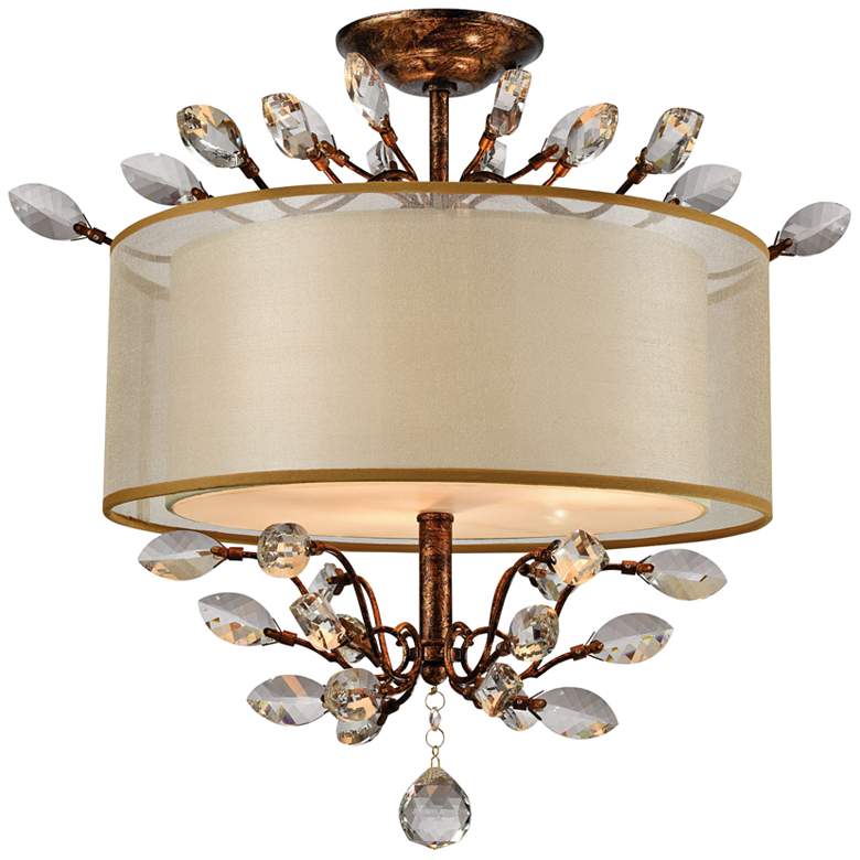 Image 1 Asbury 19" Wide Spanish Bronze 3-Light Ceiling Light