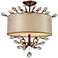Asbury 19" Wide Spanish Bronze 3-Light Ceiling Light