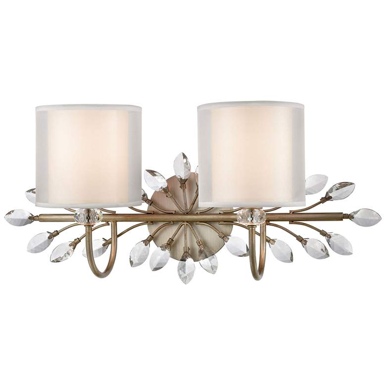 Image 1 Asbury 24 inch Wide 2-Light Vanity Light - Aged Silver