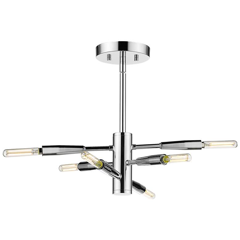 Image 1 Ascension by Z-Lite Chrome 6 Light Semi Flush Mount