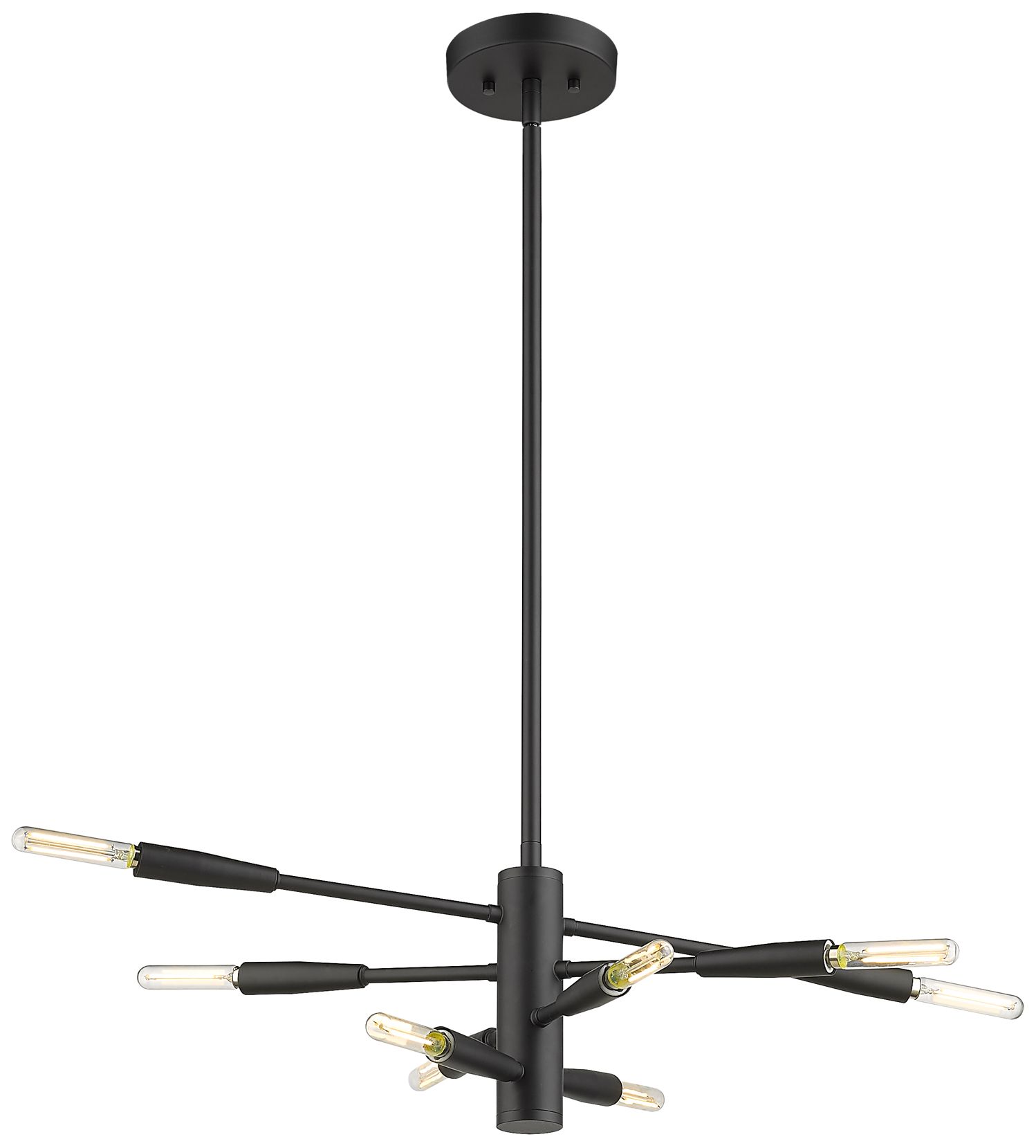 Ascension by Z-Lite Matte Black 24 inch 8 Light Chandelier