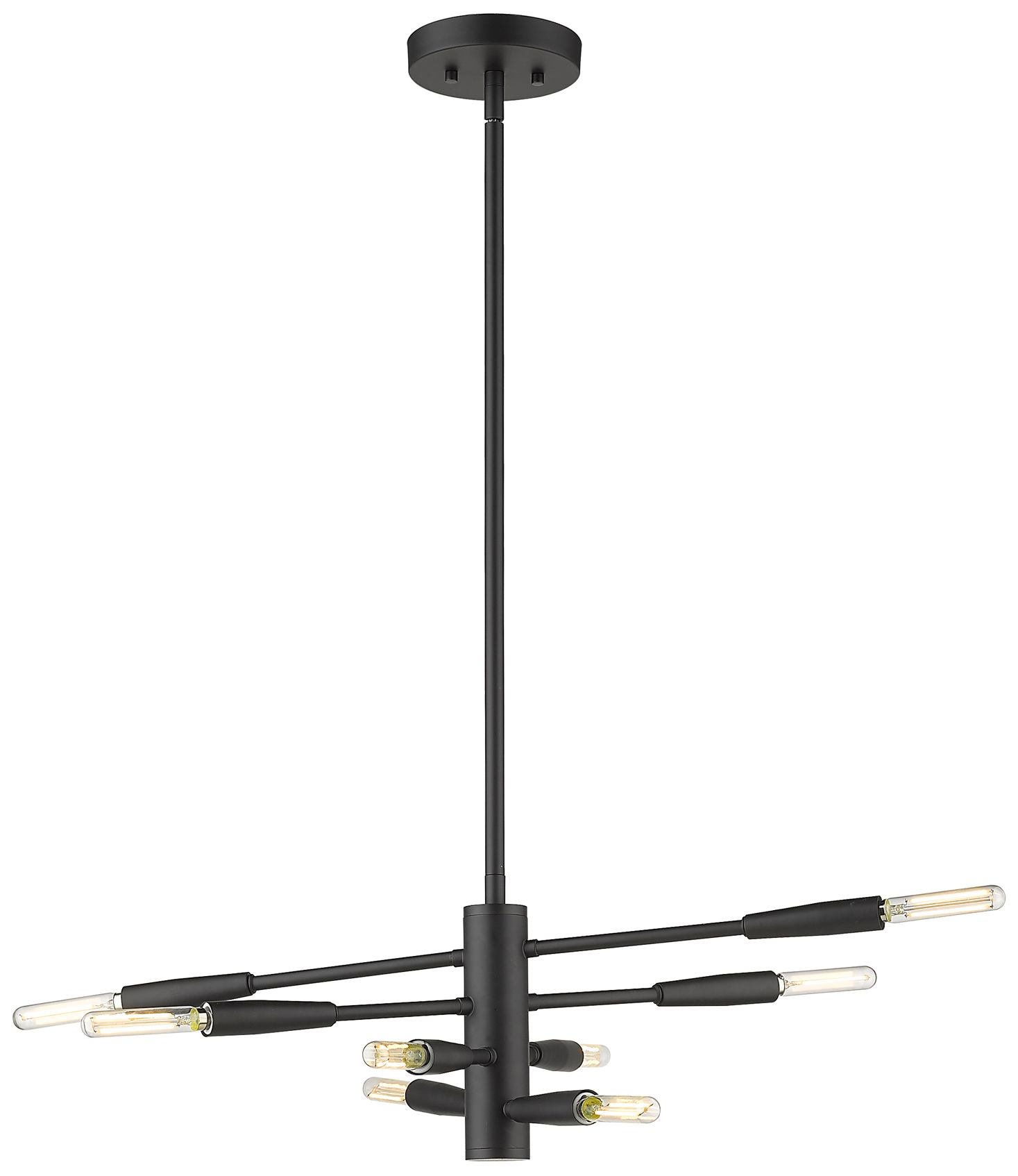 Image 4 Ascension by Z-Lite Matte Black 24 inch 8 Light Chandelier more views