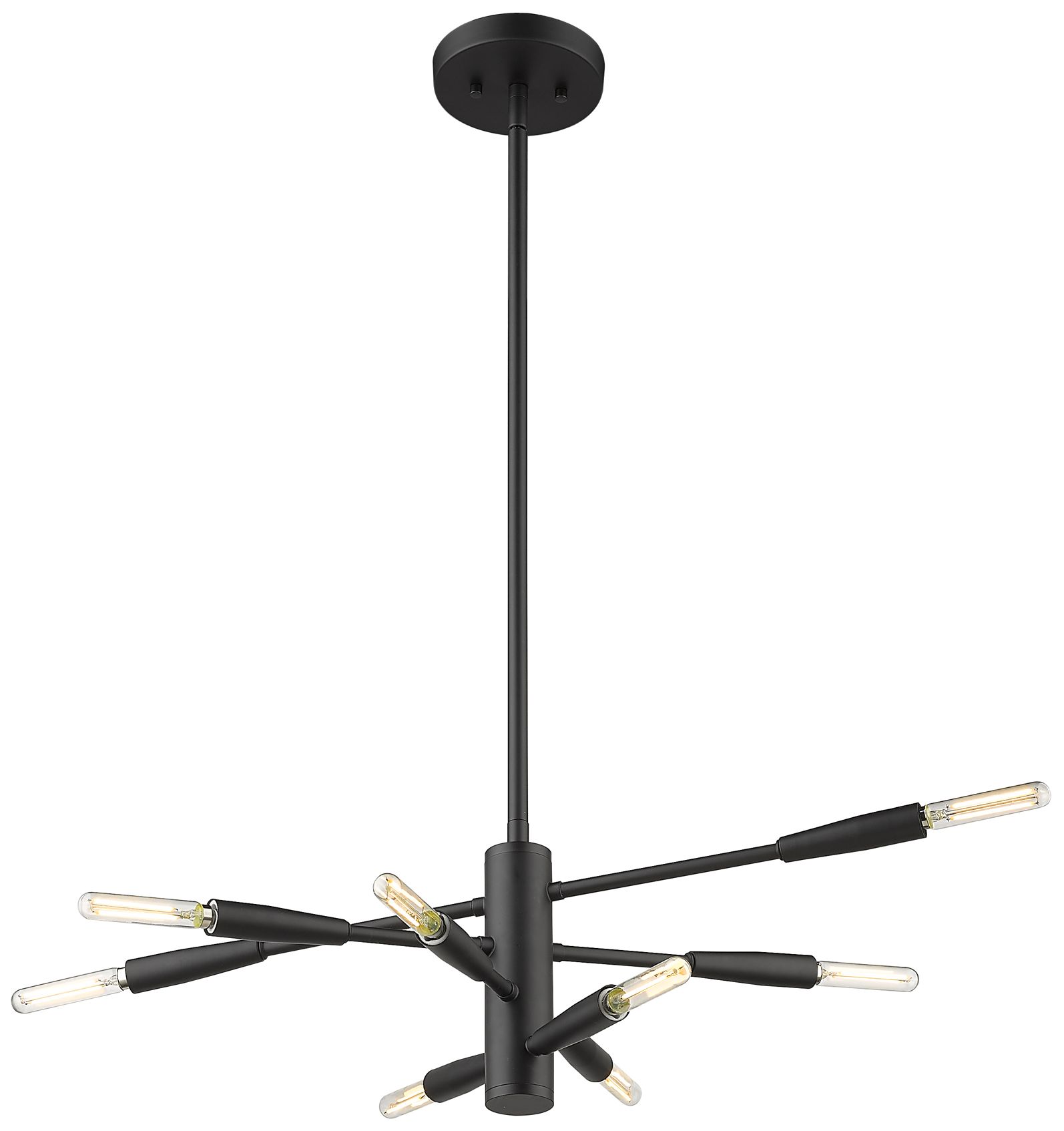 Image 5 Ascension by Z-Lite Matte Black 24 inch 8 Light Chandelier more views