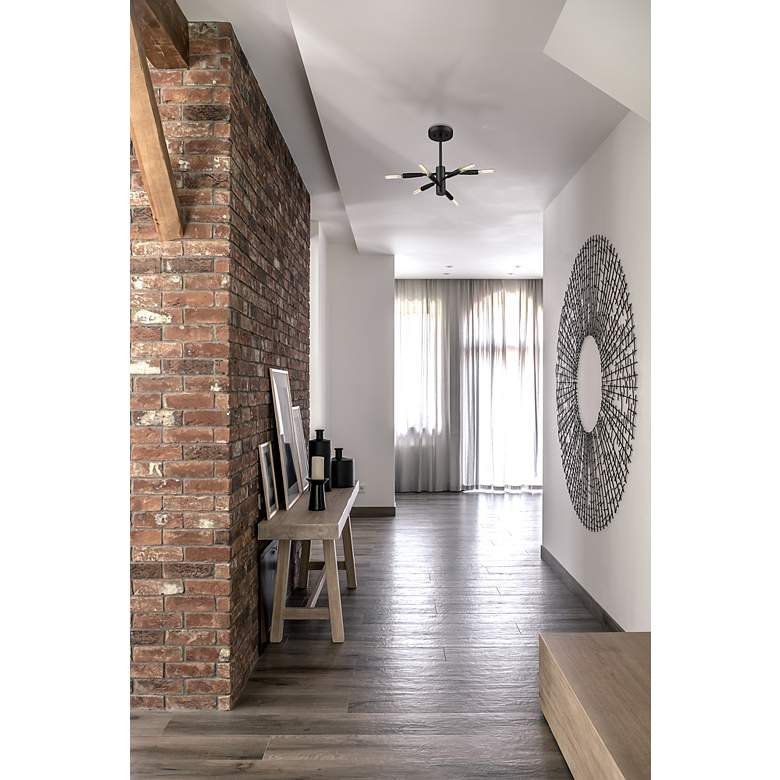 Image 4 Ascension by Z-Lite Matte Black 6 Light Semi Flush Mount more views