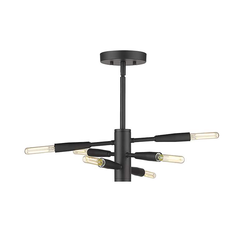 Image 5 Ascension by Z-Lite Matte Black 6 Light Semi Flush Mount more views