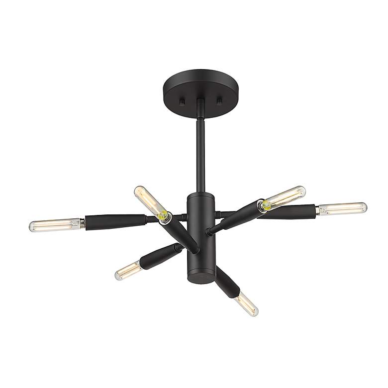 Image 6 Ascension by Z-Lite Matte Black 6 Light Semi Flush Mount more views