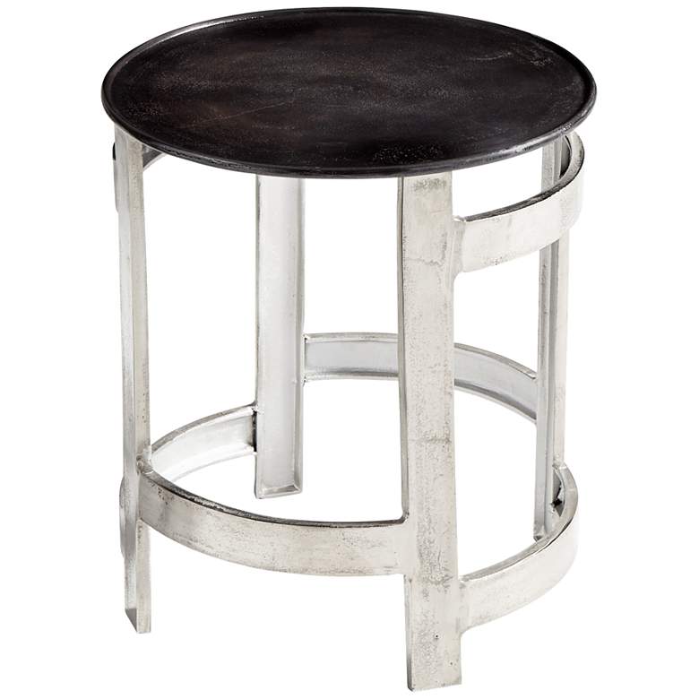 Image 1 Ascension Neo-Industrial Silver Round Side Table