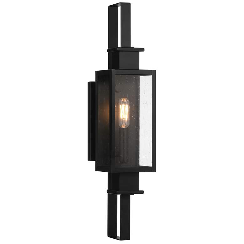Image 1 Ascott 1-Light Outdoor Wall Lantern in Matte Black