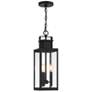 Ascott 3-Light Outdoor Hanging Lantern in Matte Black