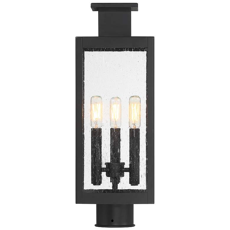 Image 3 Ascott 3-Light Outdoor Post Lantern in Matte Black more views