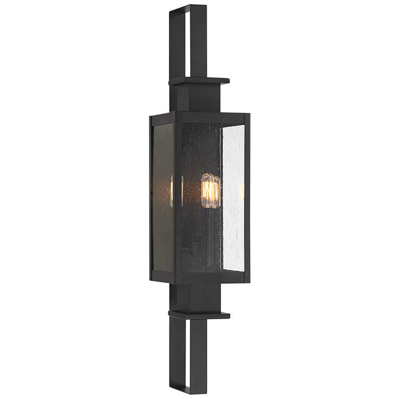 Image 1 Ascott 3-Light Outdoor Wall Lantern in Matte Black
