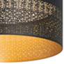 Ash 20" Wide Black and Gold LED Drum Pendant Light