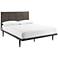 Ash Brown Bookmatch Metal and Wood Queen Platform Bed