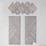 Ash Carved Wood 28 3/4"H Gray Silver 3-Piece Wall Art Set